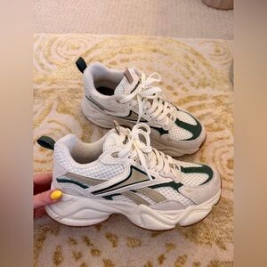 Reebok green sneakers